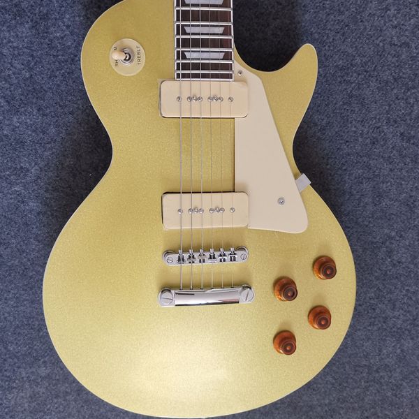 

standard electric guitar golden powder color mahogany body rosewood fingerboard high quality