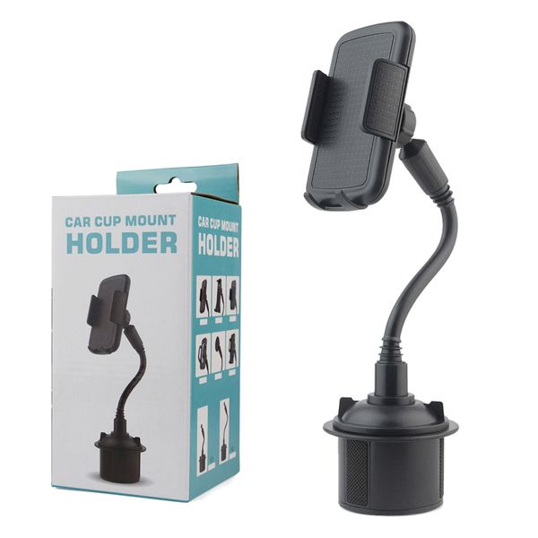 CAR CUP Mount Telefonhalter einstellbarer langer Schwankel für iPhone Samsung Google Android Smartphones