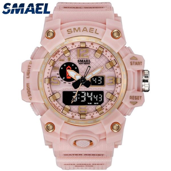 

smael watch women wrist white bracelet sports for running satch 50m waterproof clocks kids 1811 women's sports watches ch273q, Slivery;brown