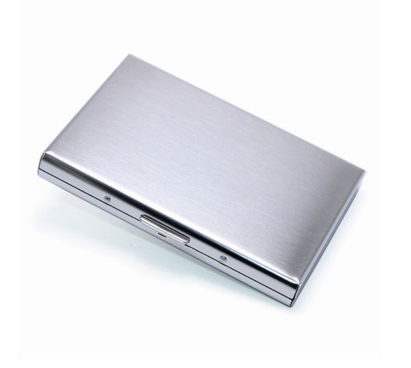 

card holders fashion aluminum antimagnetic cards holder women men metal credit card business organizer purse wallet, Brown;gray