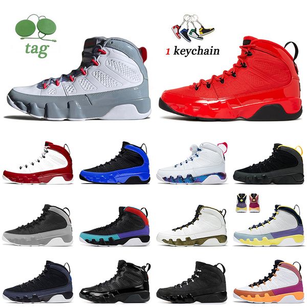 

fire red 9s jumpman 9 basketball shoes trainers 2022 particle grey change the world chile red university gold statue white multi color space