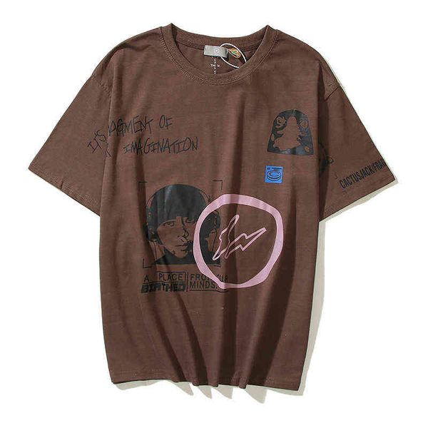

flash avatar print short sleeve american loose t-shirt hip hop, White;black