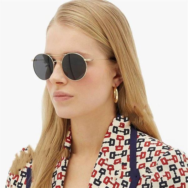 

luxury-round sunglasses women brand designer retro g0680s glass lens sunglasses female womens mirror ladies shades wit282q, White;black