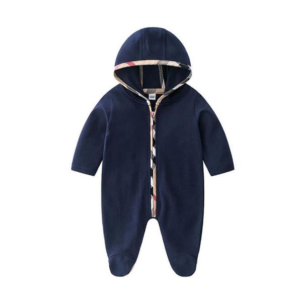 

ins cotton long sleeve baby romper baby boys rompers hoodie newborn rompers infant jumpsuit baby boy clothes one piece clothing ly2324, Blue