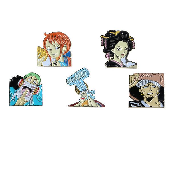 

anime one piece brooch nami solon luo luffy glue drop brooch creative badge, Blue