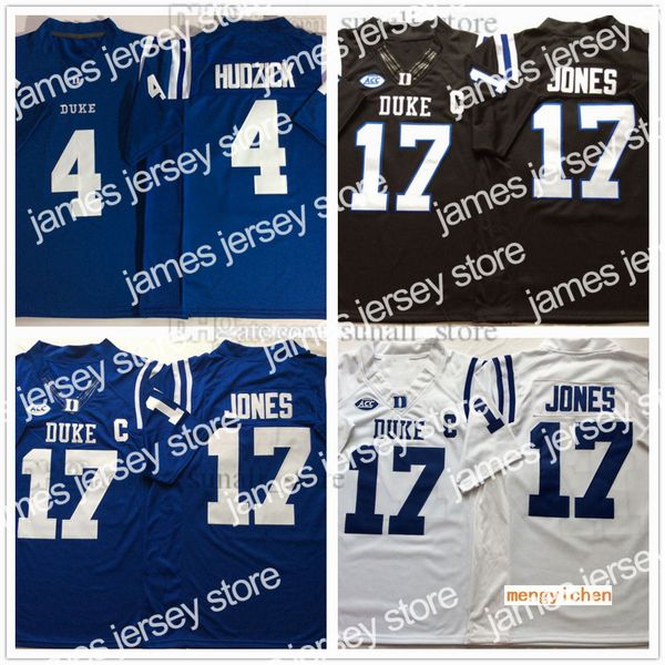 

american college football wear duke blue devils ncaa college 4 myles hudzick jerseys football 17 daniel jones d.jones white black all stitch