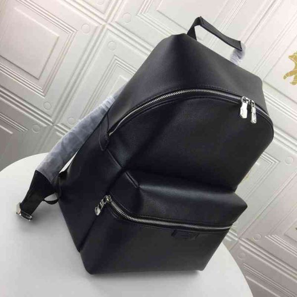 

luxury lea pocket shou the black original men brand glossy layer outer wraps pockets one inner bags 100% two adjustable backpack handba appt