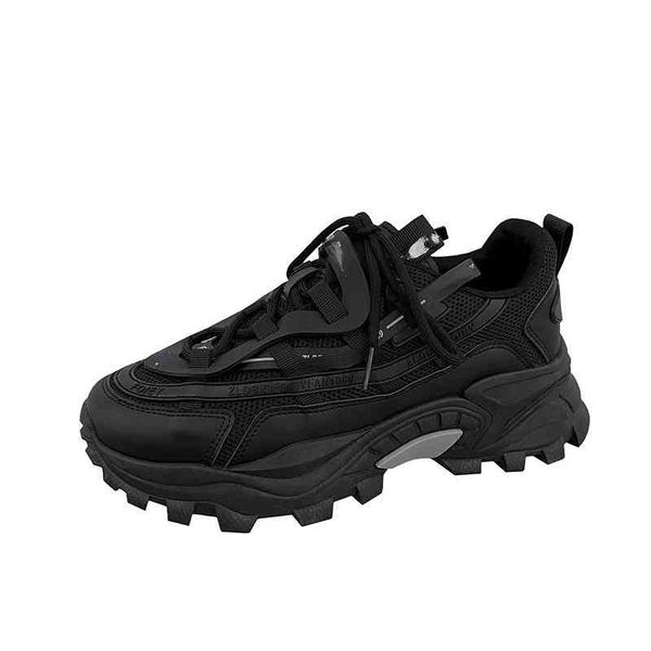 

sports shoes men's fashion shoes paris thick soled shoes, Black