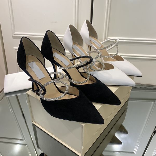 

pumps mary jane women shoe genuine leather high heels luxury designer pumps spring/autumn pointed toe shoes, Black