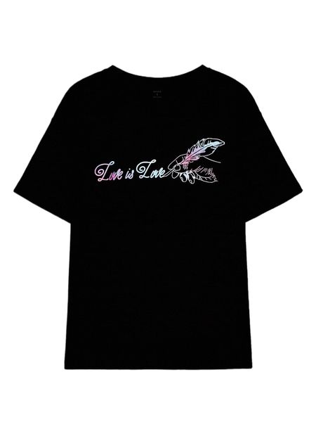 

x nila reflective slogan and hand print i34t#, White
