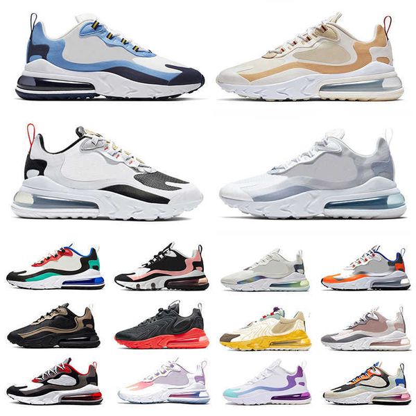 

unc react mens running shoes bauhaus blue volt the future usa pure platinum bleached coral equestrian 270s men women trainers sports, Black