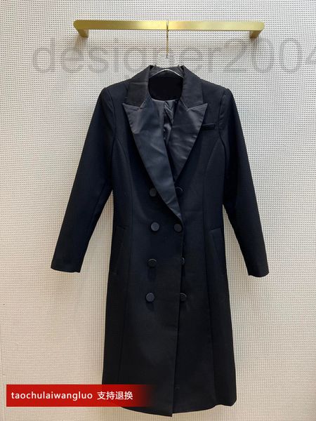 

women's suits & blazers designer cw39812 shenzhen nanyou hanfan high-end double breasted suit coat with wind pulling temperament long, White;black