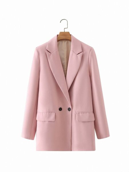 

double breasted lapel neck blazer u3qs#, White