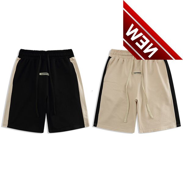 

50% off discount summer shorts s multi thread cropped tide brand fog men's and women's shorts beach pants factory direct sale, Black