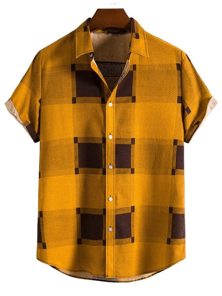 

men plaid print high low shirt u9j4#, White;black