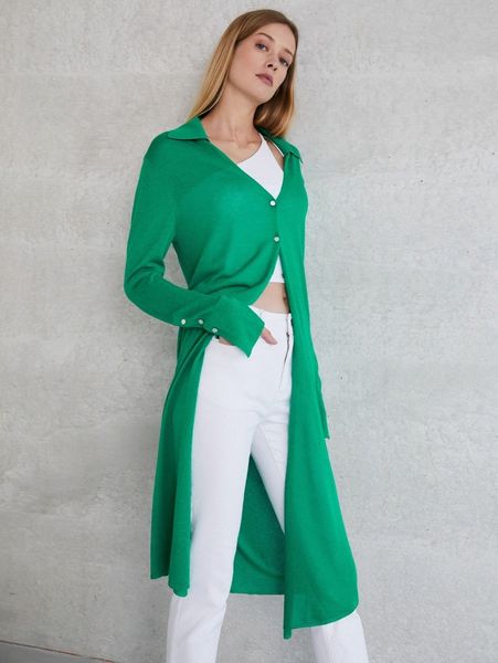 

motf premium viscose longline cardigan r0hn#, White;black