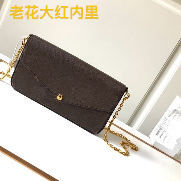

classic elegant noble fashion chain bag soft leather hand wallet multifunctional ladies fashion versatile messenger bag