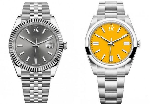 

watches luxury classic mechanical watch automatic machinery 41mm stainless steel super wristwatches grey face 167, Slivery;black