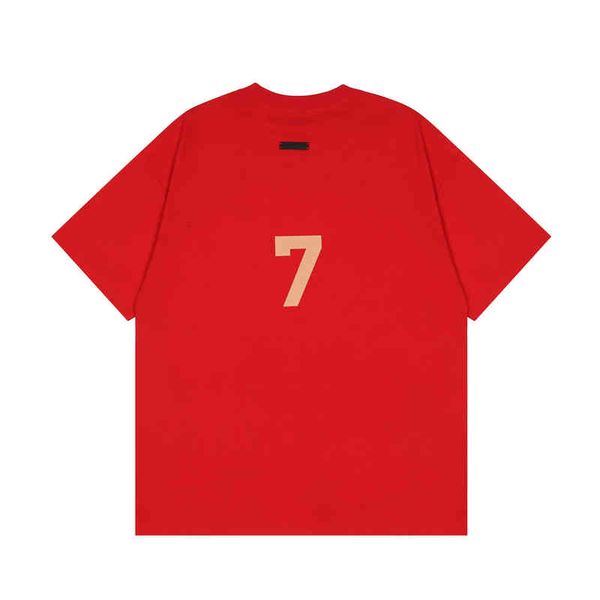 

50% discount 7 season 2022ss double fog thread essentials digital 7 round neck short sleeve high street t-shirt fashion brand factory sales, White;black