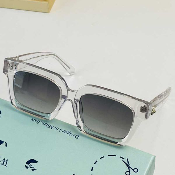 Золотые стрелки модные солнцезащитные очки OW40001U прозрачная квадратная толстая тарелка Солнцезащитные очки мужские женские дизайнерские очки размер 57-19-145 с оригинальной коробкой