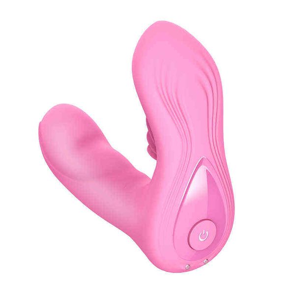 NXY Vibratori Dibe Double Shock Wear Penis Wireless Remote Control Vibratore Masturbatore femminile Giocattoli per donna 220427
