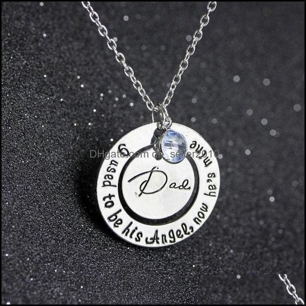 

pendant necklaces pretty mom dad necklace mothers day beautif jewelry gift circle drop delivery 2021 pendants dhseller2010 dh31f, Silver