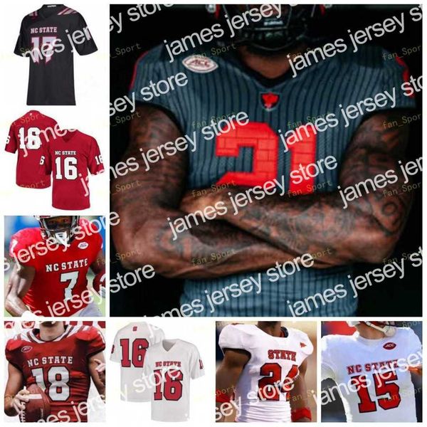 

new nc state north carolina wolfpack ncaa college football jersey 16 bailey hockman 12 jacoby brissett 9 bradley chubb 81 torry holt, Black