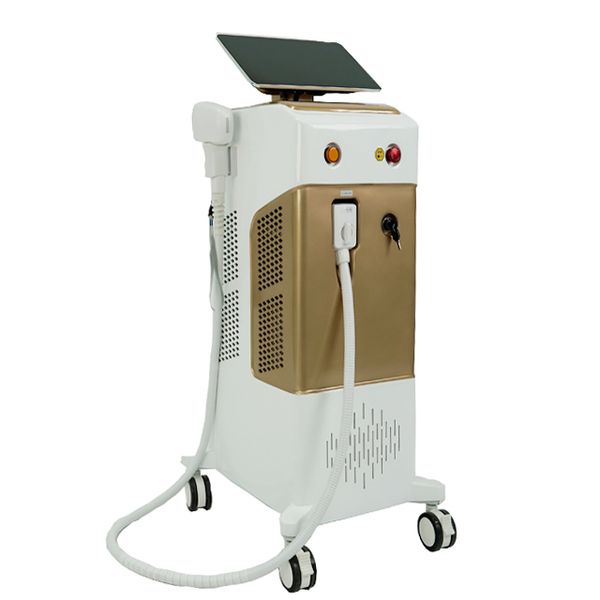 

big power diode laser hair removal machine 755nm 808nm 1064nm 3 wavelength titanium ice platinum, Black