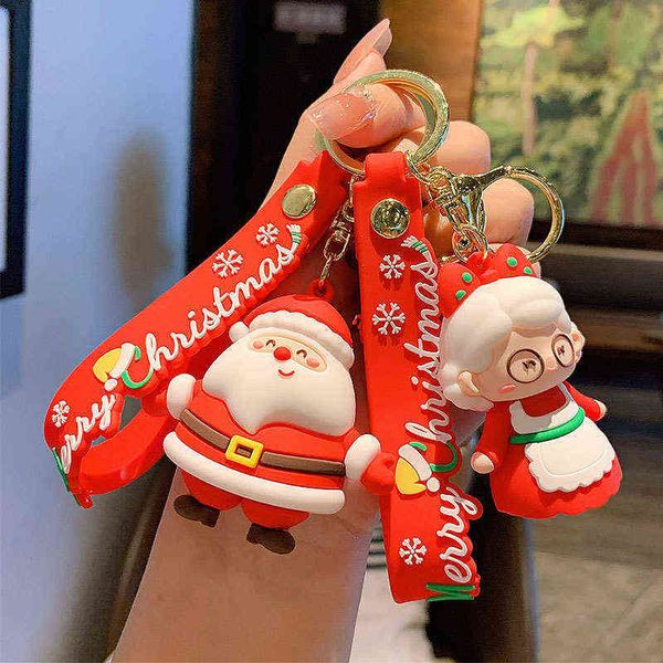 

factory outlet creative santa key chain pendant cartoon couple car bag small gift