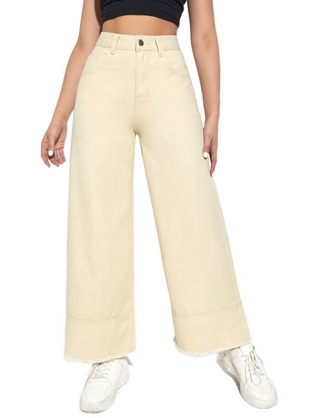 

high waist wide leg jeans t0ah#, Blue