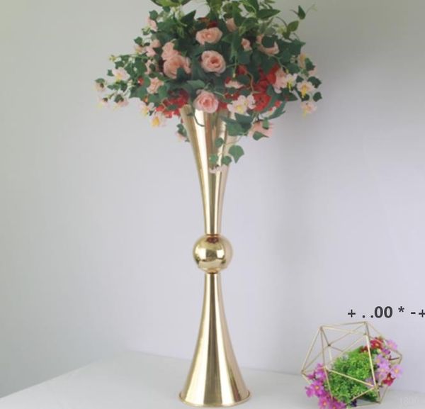 Parti Dekorasyon 10 adet 29 inç Yüksek Metal Düğün Çiçek Trompet Vazo Standı Masa Dekoratif Centerpiece Suni Sea CCA12682