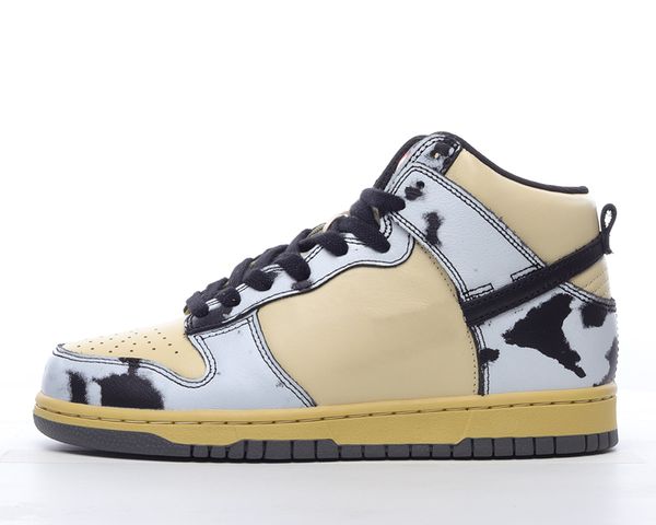 

shoes sb dk high sports the cow black beige camouflage trainers fashion sneakers