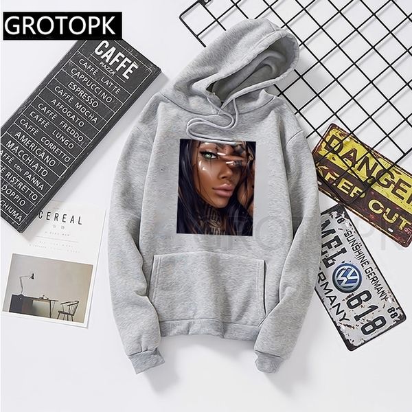 

black girl print hoodie long sleeve casual harajuku hoody sweatshirt pullover streetwear punk grunge gothic kpop y200915