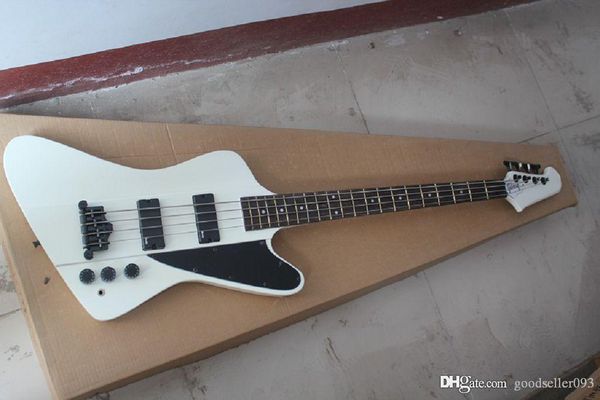 

wholesale firebird electric bass guitar with white color emg pickup