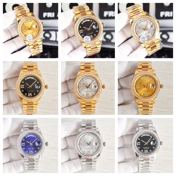 

montre de luxe mens watches 41mm 2836 automatic mechanical movement 904l steel case babysbreath diamond watch wristwatches, Slivery;brown