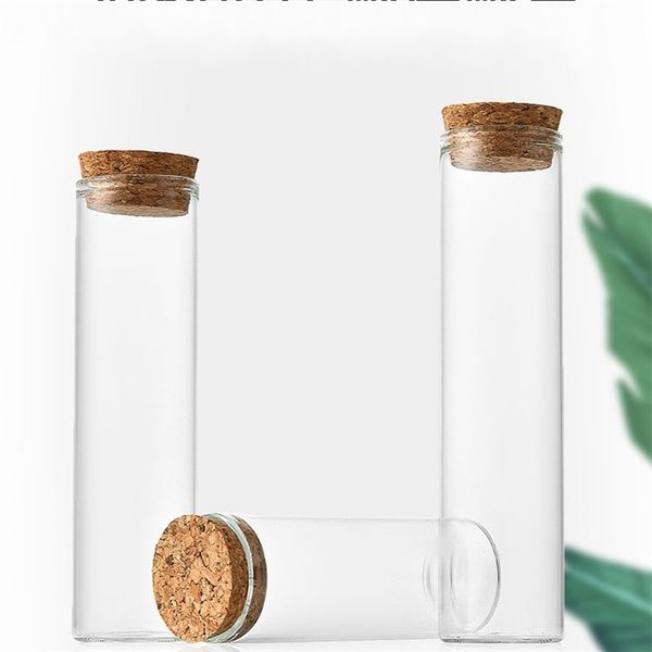 GlassReagenzglas-Korkverschluss, Mini-Gewürzflaschen, Behälter, kleine DIY-Gläser, Fläschchen, kleine Flaschen, Gläser 20220503 D3