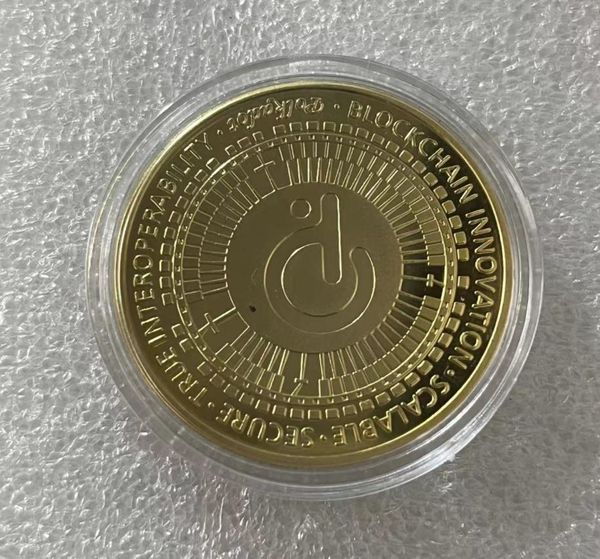 

5pcs/lot polkadot coin gift gold plated crypto coins physical cryptocurrency blockchain innovation souvenirs commemorative coin.cx