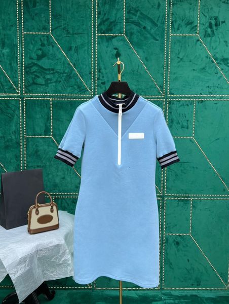 

casual dresses designer european goods 22 spring / summer new products plain ribbon decoration fashion casual cotton short sleeve dress lrc7, Black;gray