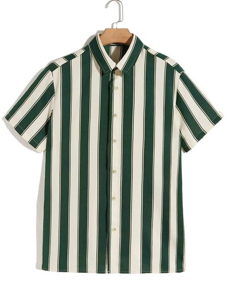 

men collared striped shirt 33qh#, White;black