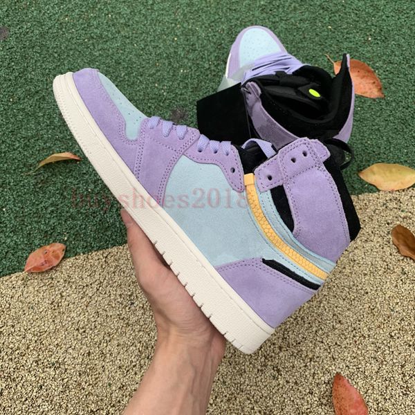 

shoes 1 basketball classical 1s high switch light university blue purple pulse leather sneaker pink white low trainers yellow zippers sports