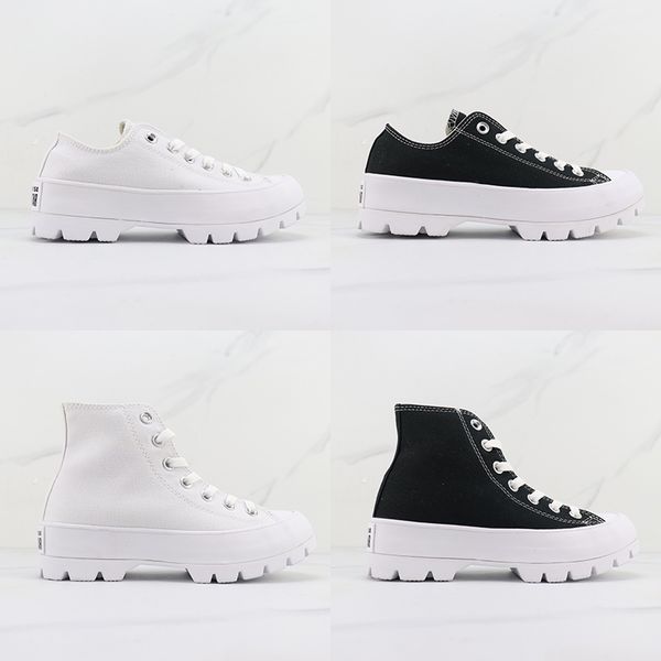 

thick sole high and low casual shoes canvas material non-slip outsole ladies sneakers