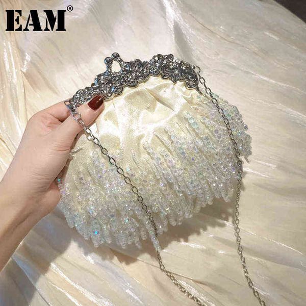 

evening bags luxury designer tassel silk pearl handbag women new fashion trendy dinner wedding beaded chains messenger bag 18b0919 220329