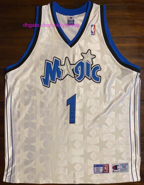 

stitched rare vintage champion orl tracy mcgrady basektball basketball jerseys mens kids throwback jersey, Black