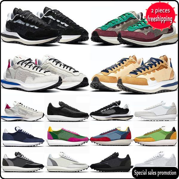 

og boots new waffle running shoes men women ldv black white nylon sail sesame dark iris royal fuchs