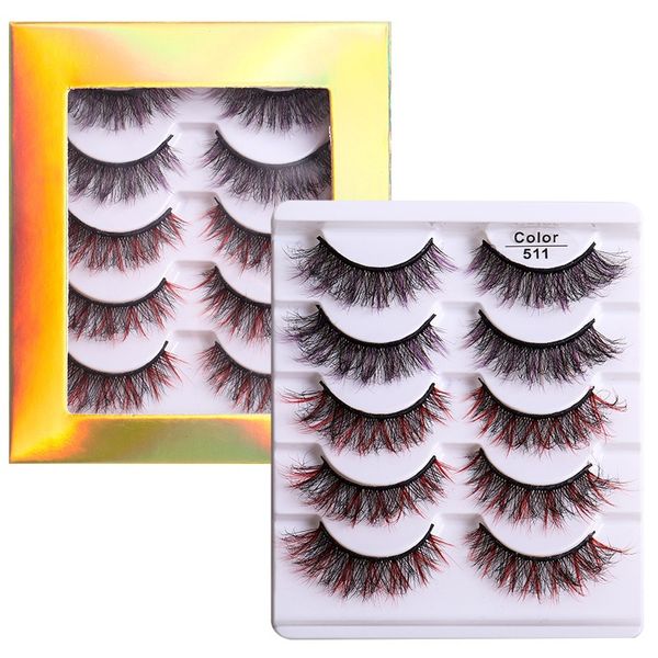

light soft thick color eyelashes curly crisscross handmade reusable multilayer 3d fake lashes extensions eyes makeup easy to wear 10 models