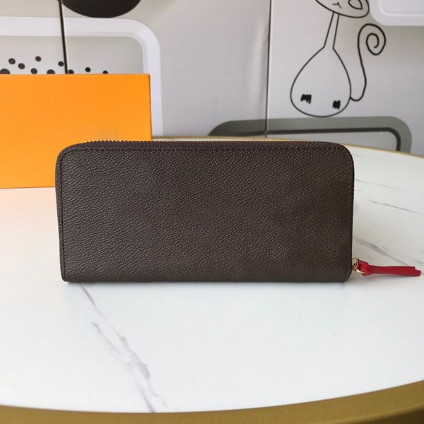 

luxurys designers woman fashion clutch purses monogrames clemence long wallet card holder purse with box dust bag