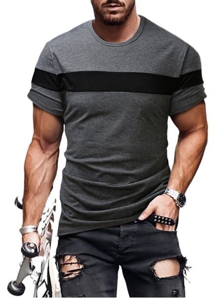 

men color block tee a1xr#, White;black