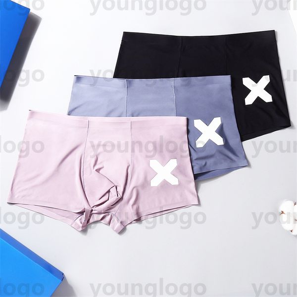 

cross print men's underpants unbound soft and skin-friendly delicate smooth lines comfortable like a second skin designer underwear, Black;white