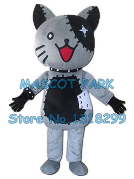 Талисман кукла костюм серый кот костюм костюма талисмана пользовательских взрослых размер мультипликационный персонаж CoScely Cannival Costume 3273