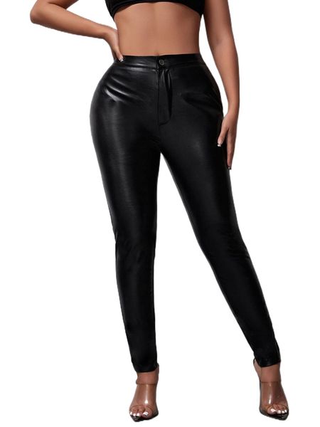 

sxy pu skinny pants d0ug#, Black;white